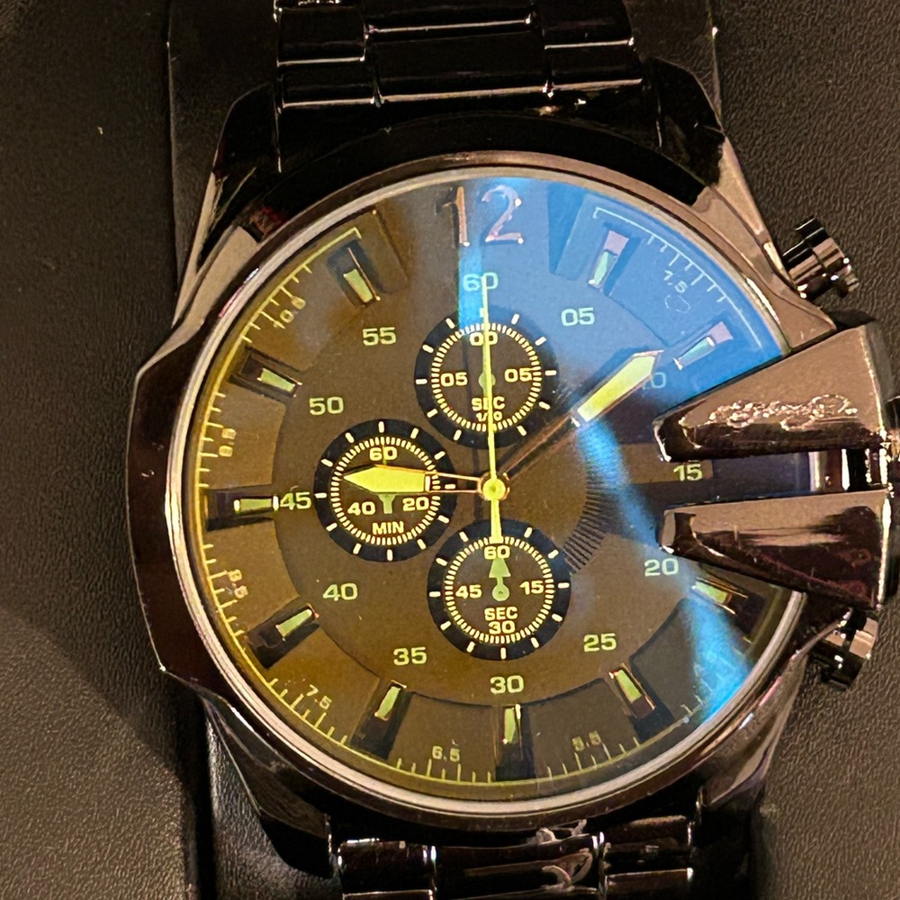 Ed Hardy Black Chronograph Watch